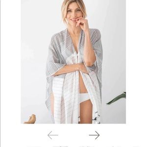 Rachel Zoe Gray and White Swim Sarong